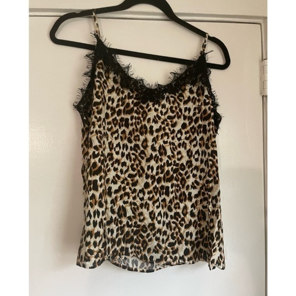 Johnny Becca Leopard Black lace Medium‎ tank top